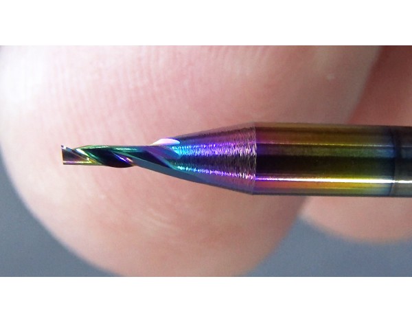 1.00 mm - one-flute carbide end mill - DLC coated